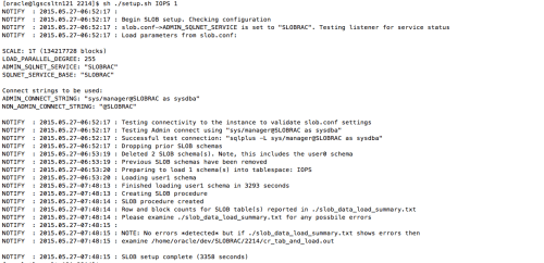 SLOB 2.3 Data Loading 1TB/h