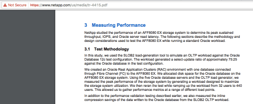 Figure 4: NetApp Testing the AFF8080 with SLOB