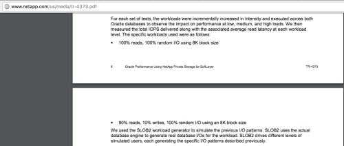Figure 5: NetApp Testing NetApp Private Storage for SoftLayer with SLOB